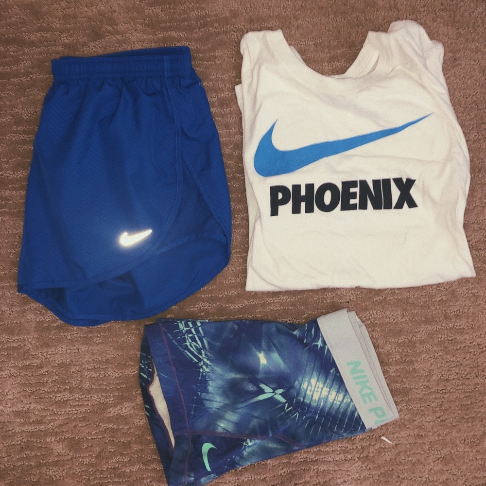 Nike Lot : Running Shorts, Spandex, & T-Shirt